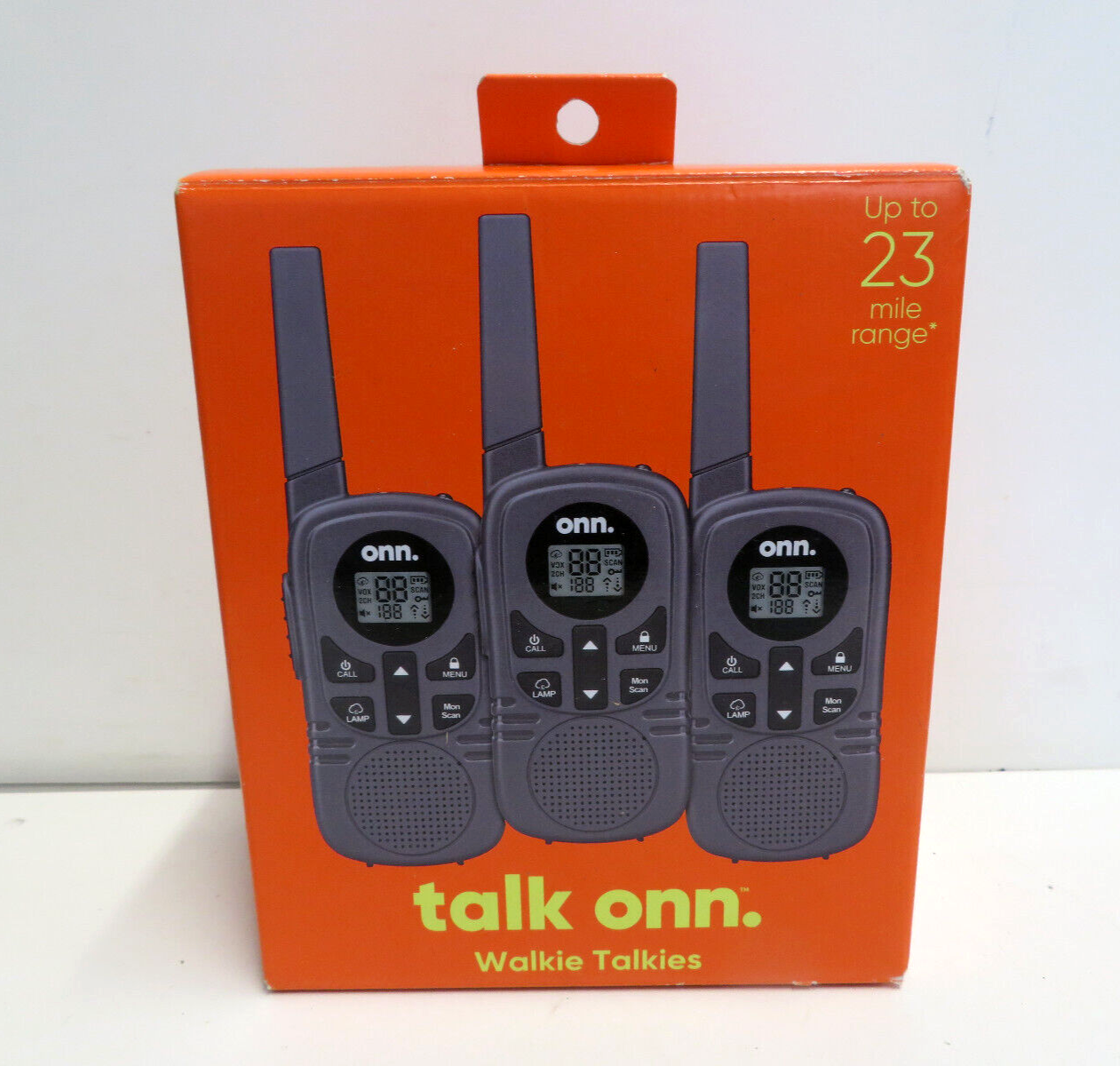 ONN. 23 MILE WALKIE TALKIE 3 PACK - BRAND NEW