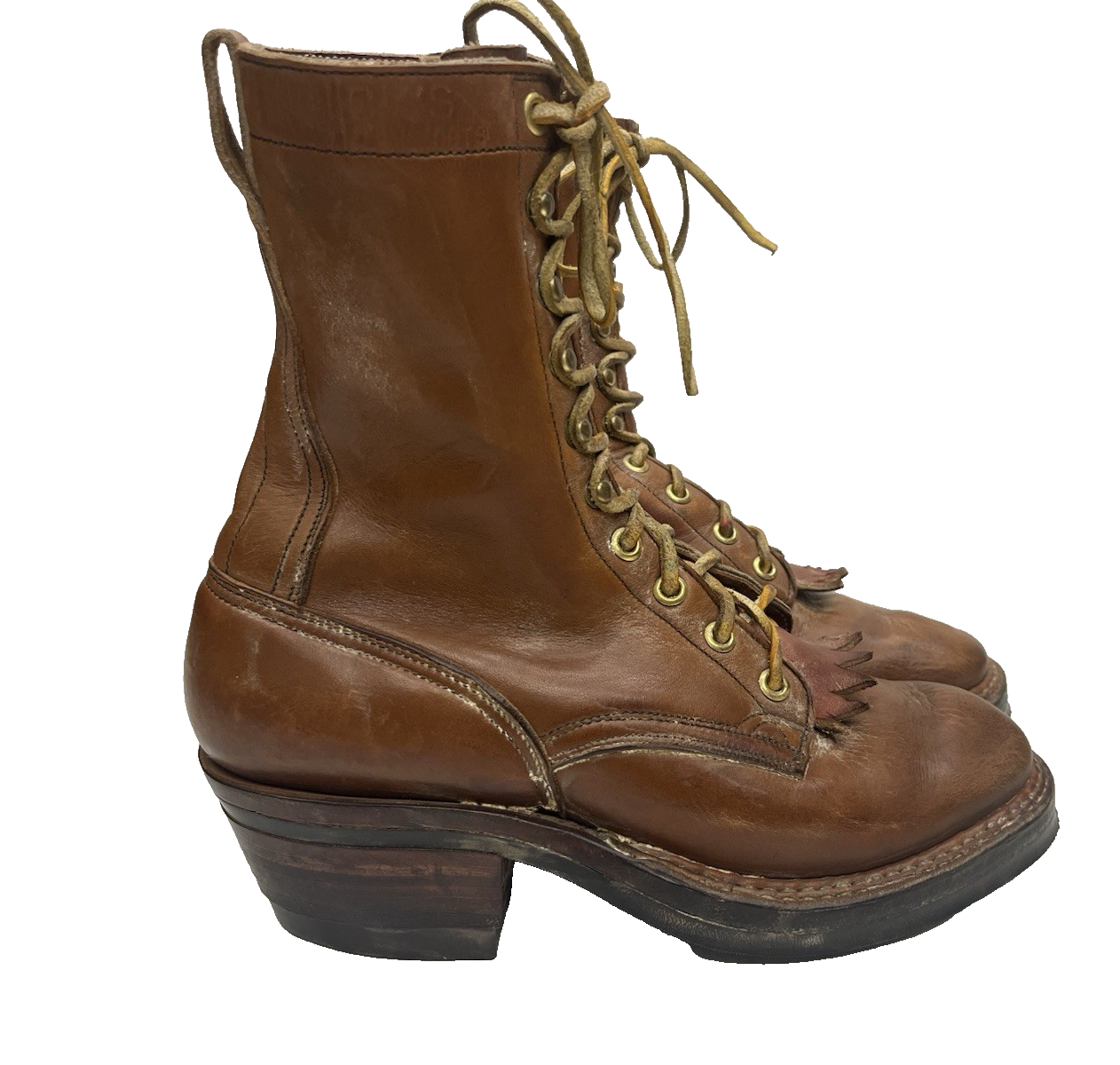 趣味・スポーツ・実用 Made in U.S.A. American Catalog '85 Chippewa Men's Steel Toe Logger Oblique Work Boots, 8 in