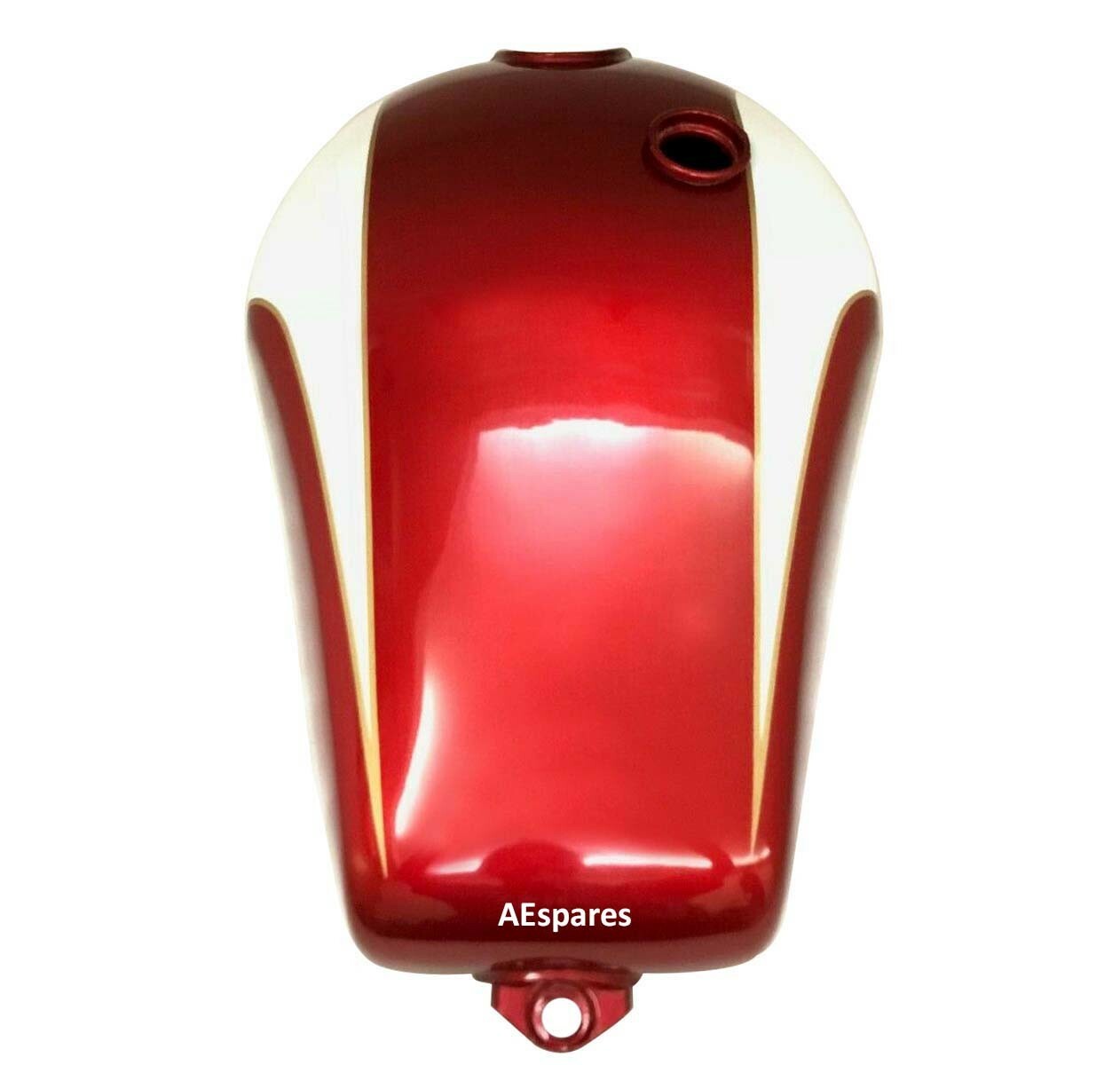 FITS TRIUMPH T160 CHERRY AND WHITE PAINTED PETROL GAS FUEL TANK 