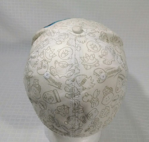 Super Mario Hat Brothers Flat Bill Cap Nintendo Enemies White Video Games Sm Med