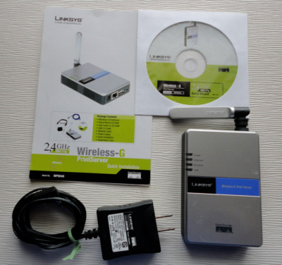 LINKSYS Wireless-G Print Server 2.4GHz 802.11g USB 2.0 / Model WPS54G
