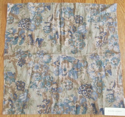 Ralph Lauren Gardiners Bay Floral Fabric Remnant Linen Sample 26 x 25