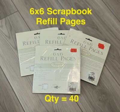 Marcella By Kay 6x6 Scrapbook Refill Pages Sheet Protectors w/ Insert 40 CT NEW