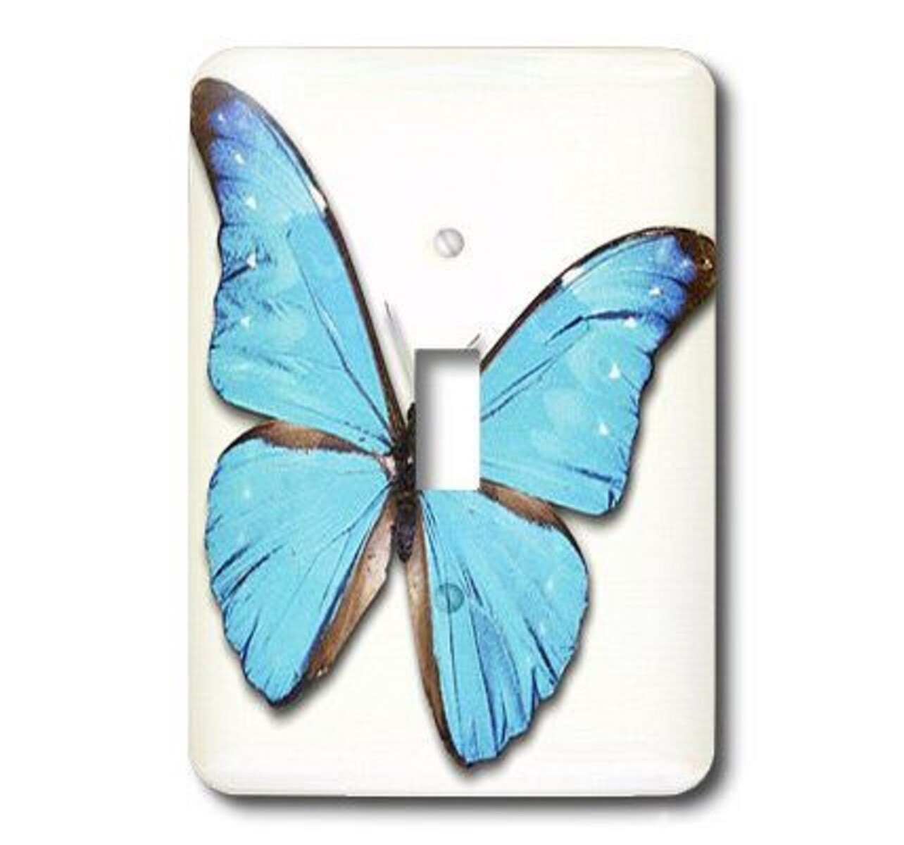 3dRose lsp_101574_1 Large Turquoise Butterfly Single Toggle