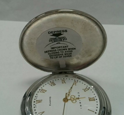 COLIBRI QUARTZ POCKET WATCH W/CHAIN