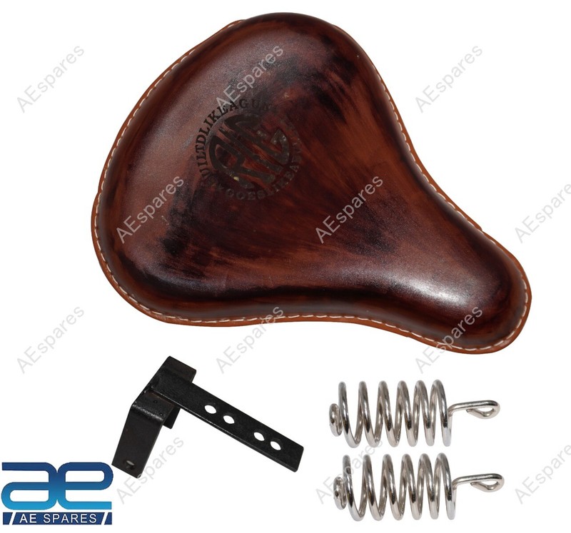 VÃ©Ritable Cuir Avant SiÃ¨Ge Marron Pour Royal Enfield Classique 350cc 500cc S2u