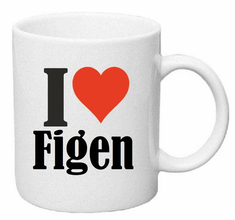 Kaffeetasse I Love Figen Keramik HÃ¶He 9,5cm In WeiÃ