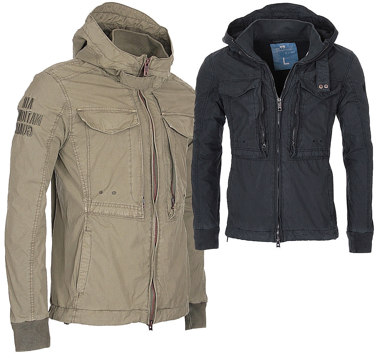 Мужская верхняя одежда Jet Lag Herren Herbst Jacke Parka Baumwoll Stehkragen Übergangsjacke Blouson Мужская верхняя одежда Jet Lag Herren Herbst Jacke Parka Baumwoll Stehkragen Übergangsjacke Blouson