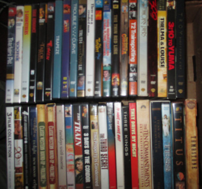 DVD Movie Lot T2- Mixed Genre- 73 Films + TV: Troy, Tootsie, Tombstone, 300