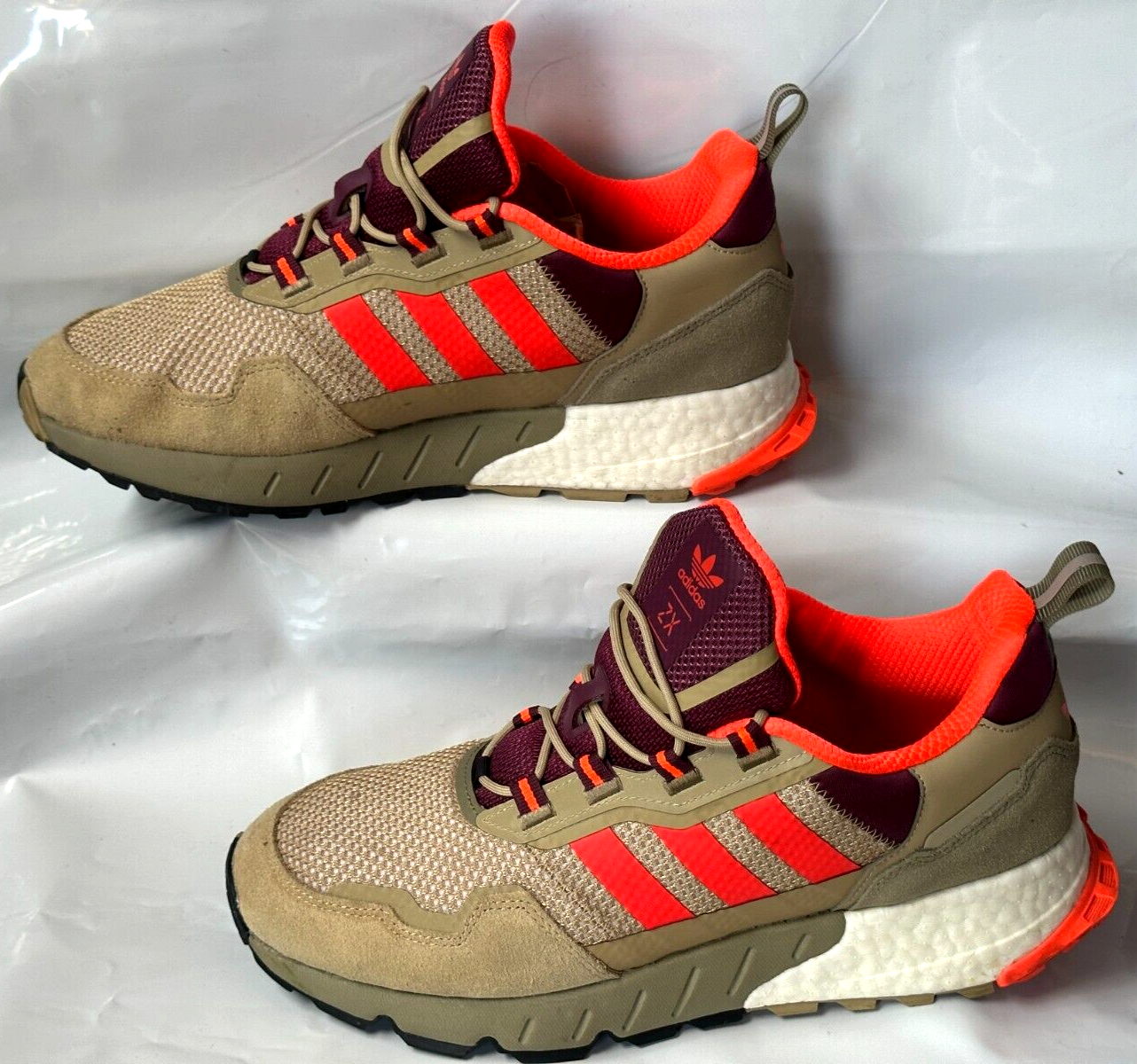 Adidas ZX 1K Boost Seasonality Beige Tone Victory Crimson H00429 Men's SZ: 10.5 Adidas ZX 1K Boost Seasonality Beige Tone Victory Crimson H00429 Men's SZ: 10.5