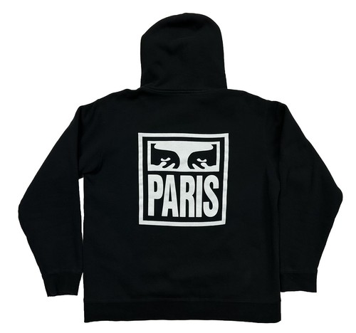 OBEY Clothing Paris Pullover Hoodie Size Men's L Large Black