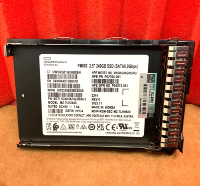 HPE 240GB Read Intensive SATA3 SSD Drive SFF Hot Swap P18420-B21   ️  ️ NEW!