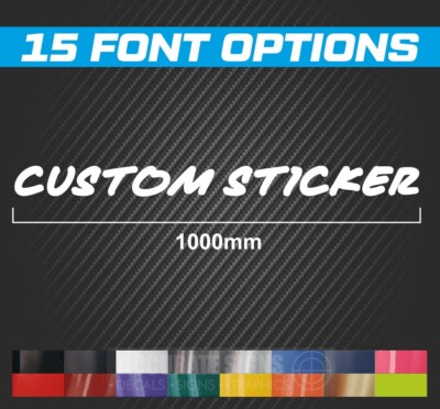 Large Custom Text Sticker 1000mm Custom  Decal Personalised Car Van Window 