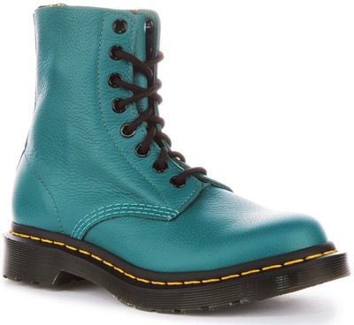 Pre-owned Dr. Martens Dr Martens 1460 Pascal Virgina 8 Eyelet Vintage Womens Boot Teal Us 4 - 9