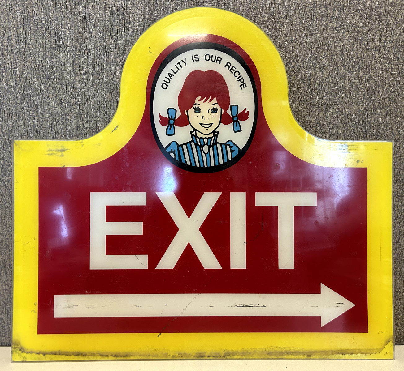 Vintage Original Wendys Drive Thru EXIT Plastic Sign | eBay Vintage Original Wendys Drive Thru EXIT Plastic Sign | eBay