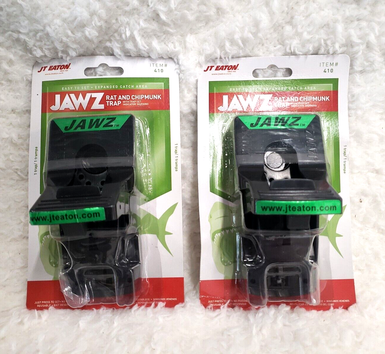 JAWS 2013 Jt-Eaton Rat & Chipmunk Reusable #410 Trap Lot/2 SEALED!