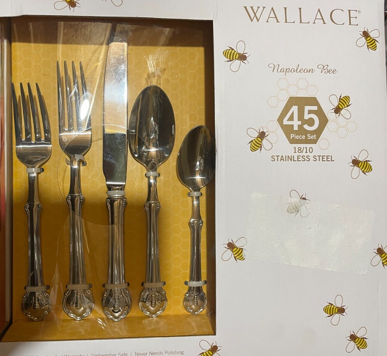Wallace Napoleon Bee  Stainless Steel 45-piece Flatware