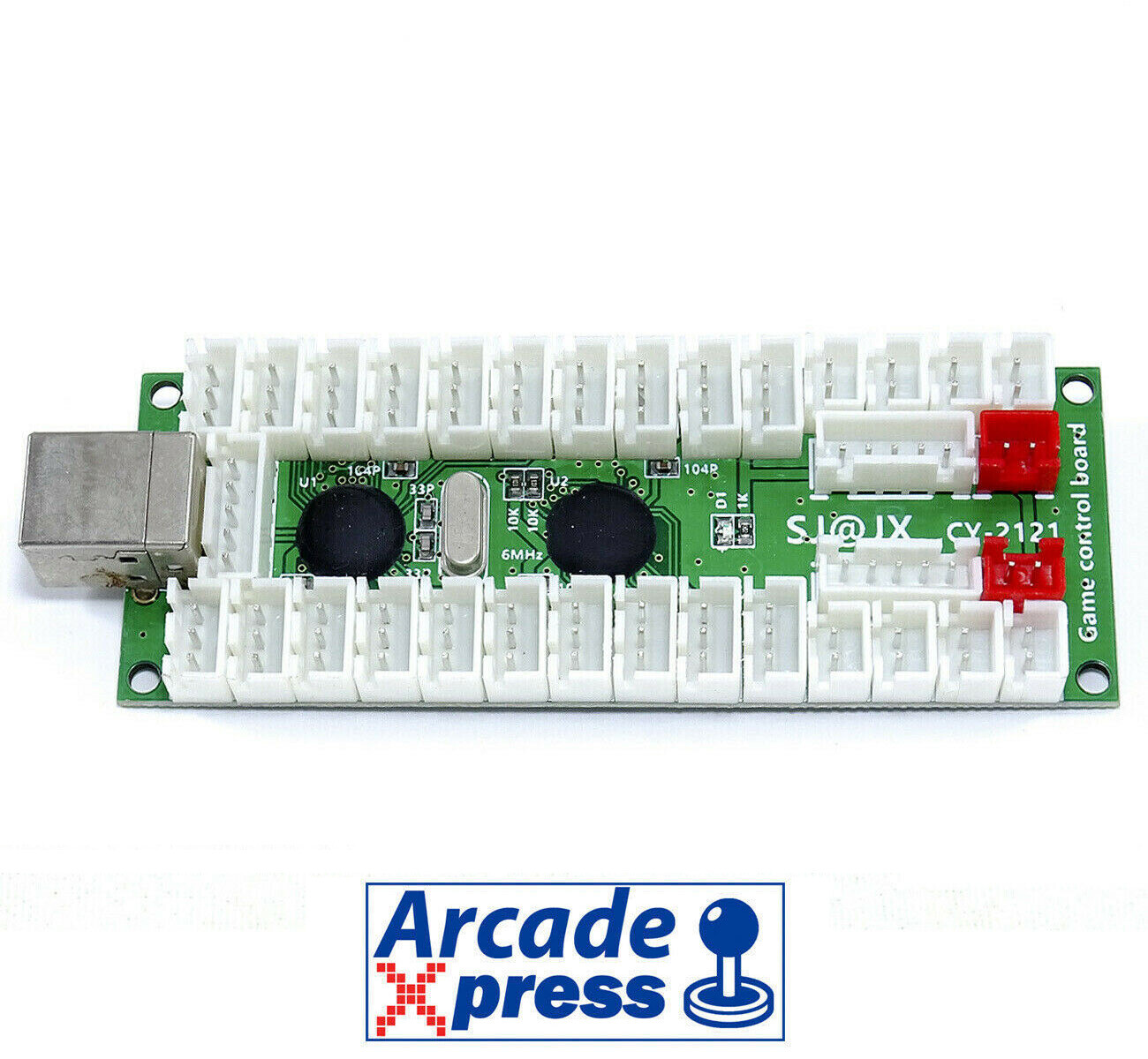 シリアルコード Interface Zero Delay 5V+ LED 2 player Arcade USB Encoder for