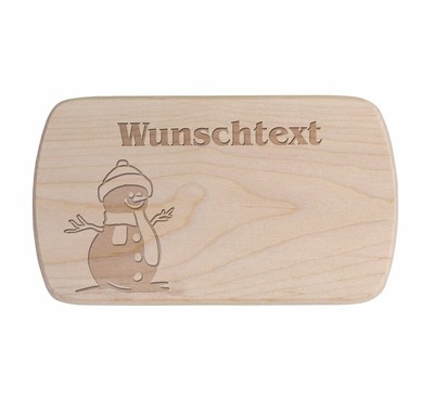 Ahorn Frühstücksbrettchen - Schneemann