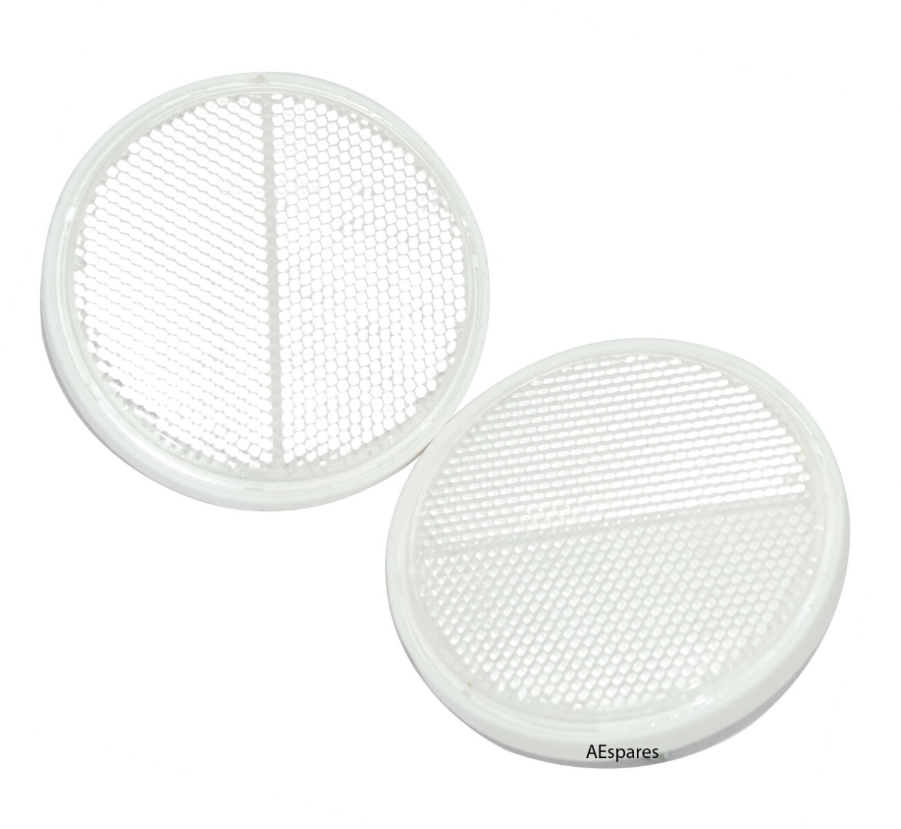 Hella Round Reflex Reflector White Pair 90mm Caravan For Jeeps Tractor  