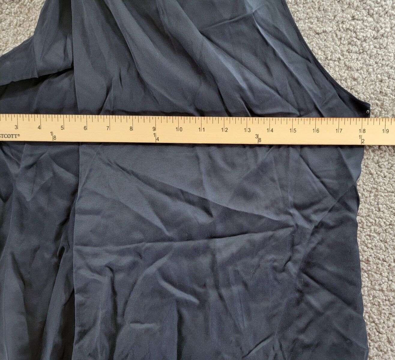 A.L.C. Erin Mock Neck Draped Top Women's 2 Dark Sapphire Sleeveless Pullover - Picture 5 of 15