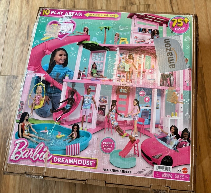 Barbie DreamHouse Doll House Playset with 75+ Pieces Unused -