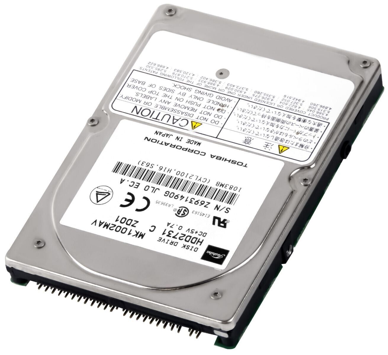 Hard Drive Toshiba 1GB MK1002MAV HDD2731 4200RPM 128KB ATA Hard Drive Toshiba 1GB MK1002MAV HDD2731 4200RPM 128KB ATA