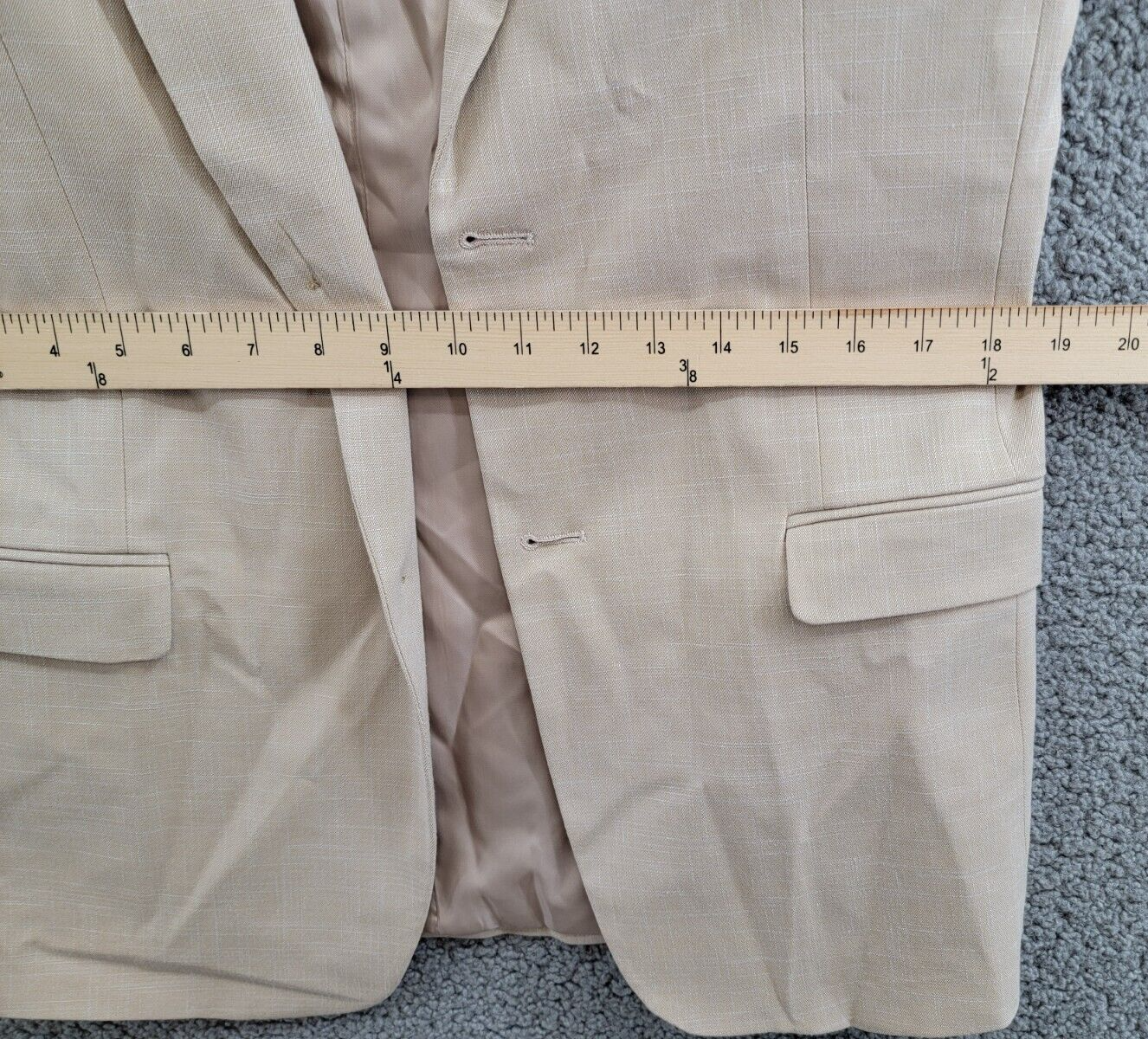 Calvin Klein Notch Collar Blazers Boys' 20 Light Khaki Two Button Closure L/S~ - Picture 7 of 19