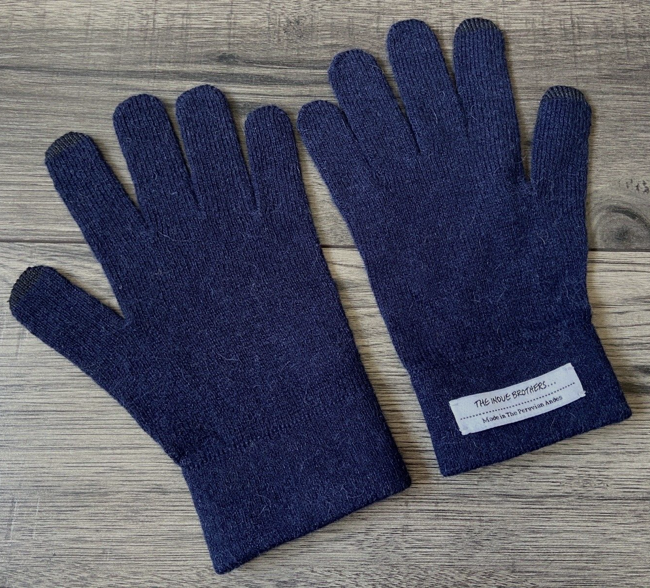 THE INOUE BROTHERS アルパカグローブ THE INOUE BROTHERS NAVY BLUE ALPACA WOOL TECH FRIENDLY
