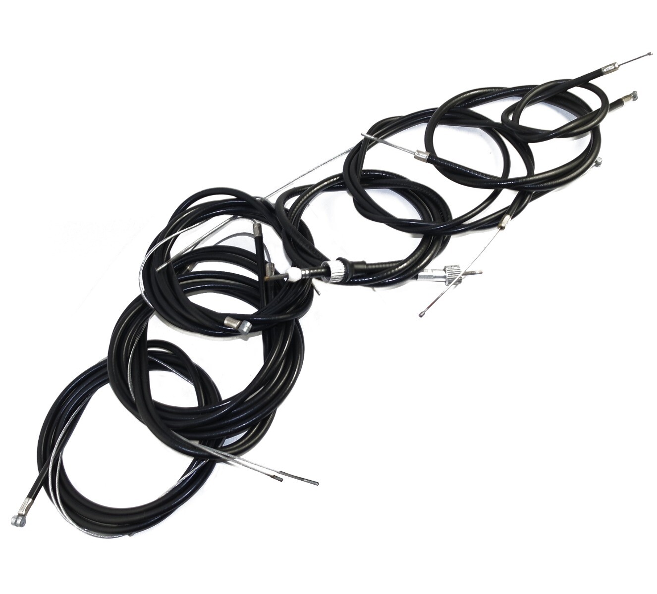 Lambretta Cable Kit Set Black Nylon Lined S3 LI TV SX GP Model  