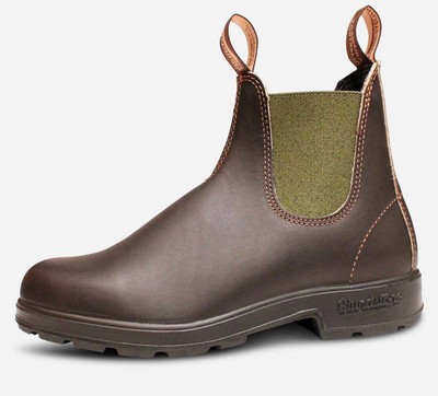 BLUNDSTONE BOOTS LADIES BLUNDSTONE 519 CHELSEA BOOTS IN BROWN & OLIVE