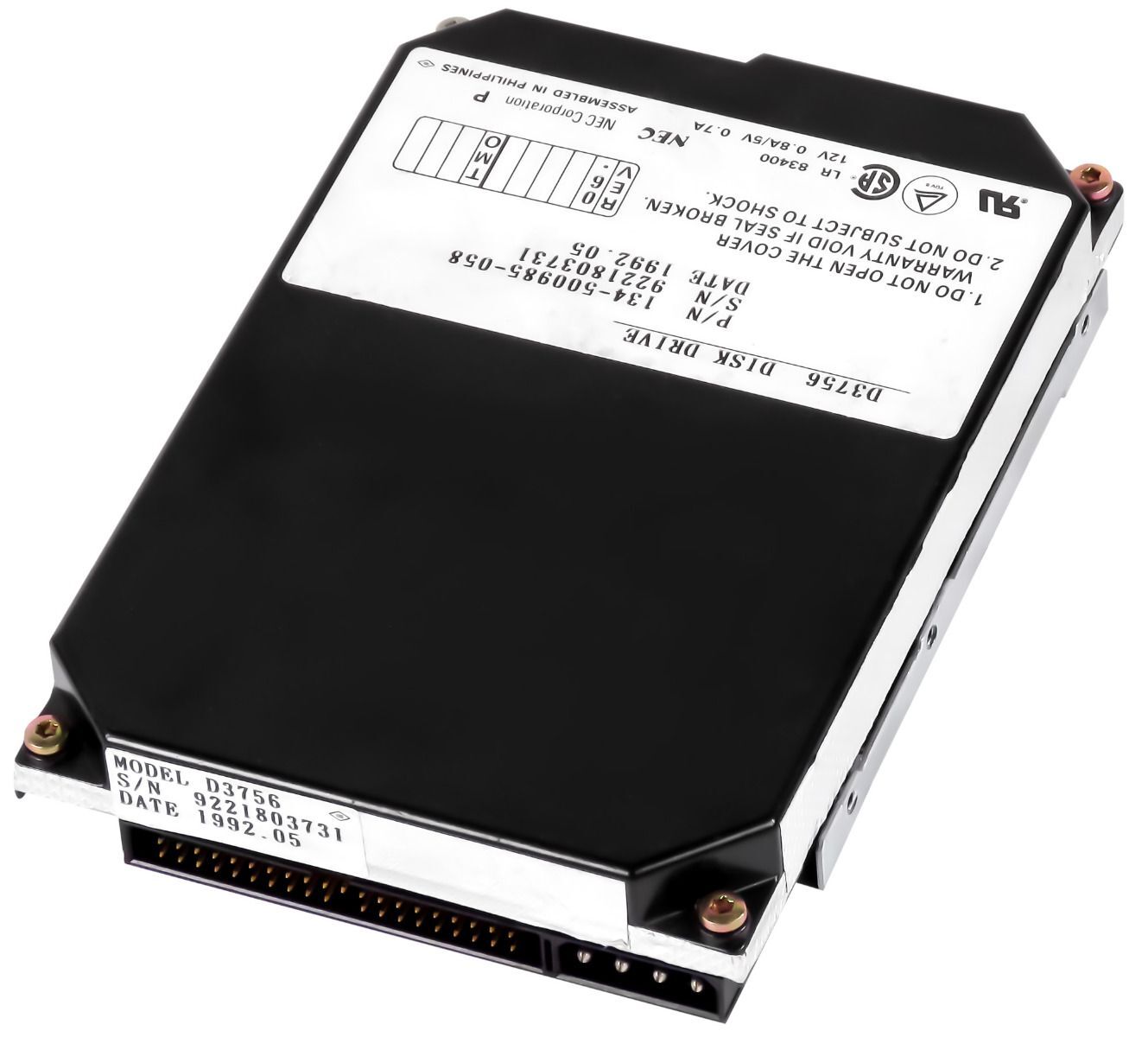 Hard Drive NEC 134-500985-058 D3756 105MB 3400RPM ATA 32KB Hard Drive NEC 134-500985-058 D3756 105MB 3400RPM ATA 32KB