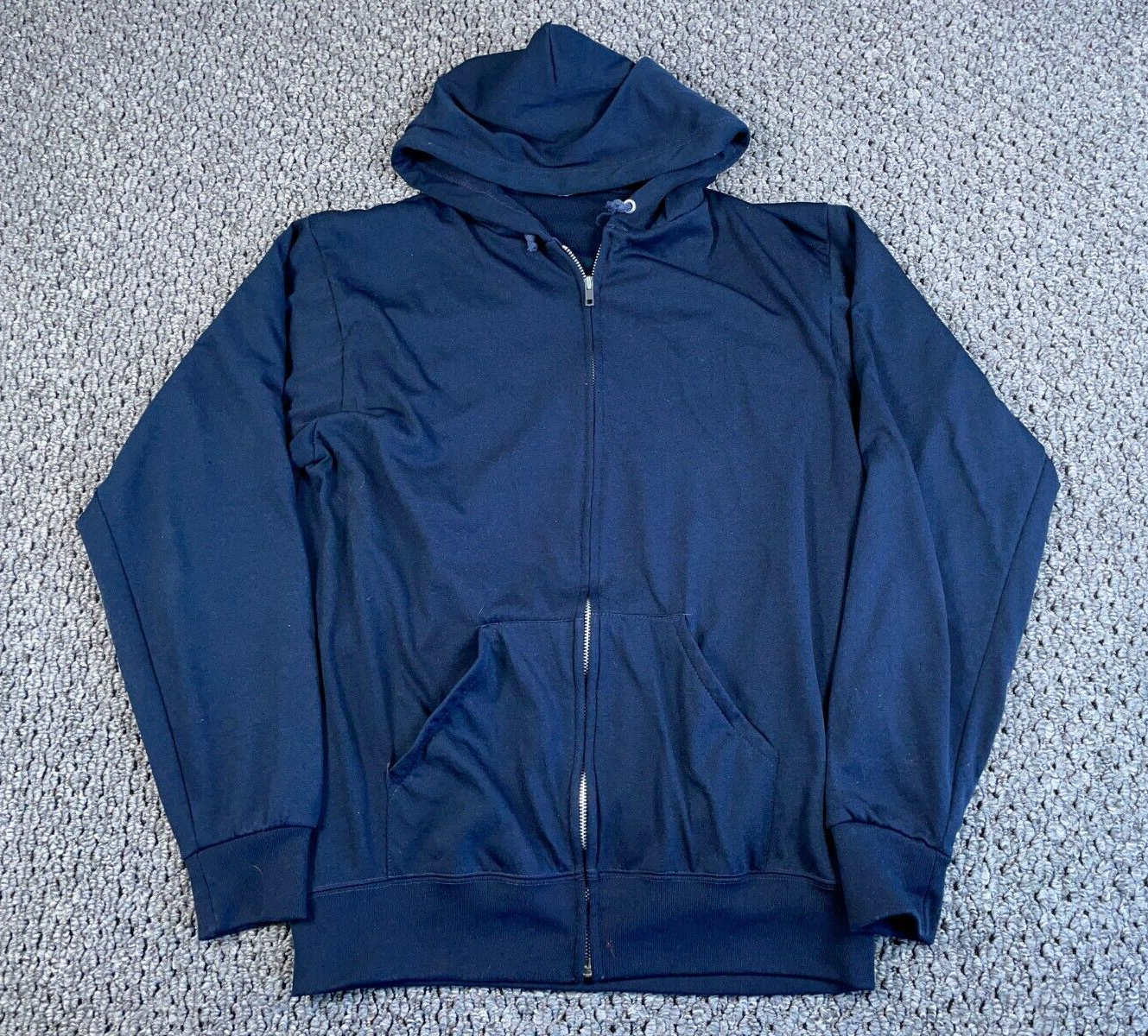 VTG 80s Thermal Lined Zip Hoodie Adult Large (XL Tall Tag