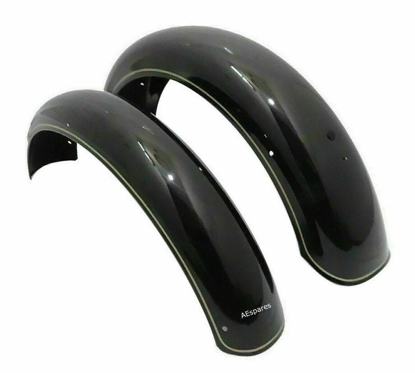 Mudguard Fender Set Front Rear Black For Royal Enfield C5 Classic 500cc EFI 