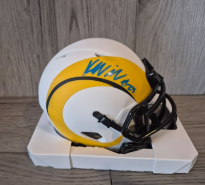 Los Angeles Rams Signed Kyren Williams Lunar Eclipse Mini Football Helmet