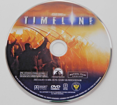 Timeline (Gerard Butler, WS VG 2004) **DVD DISC ONLY** Ships Free