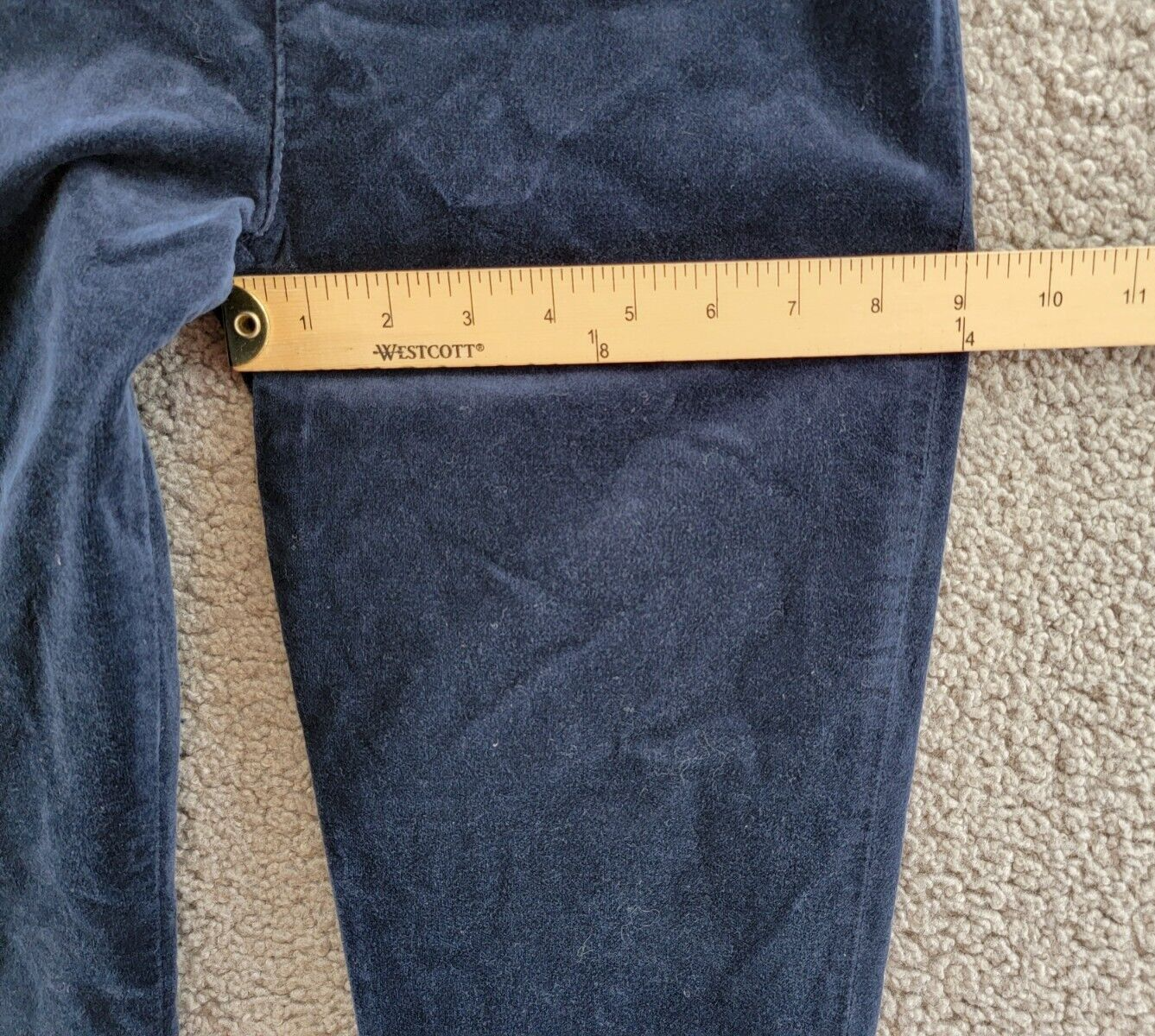 7 For All Mankind High Rise Velvet Slim Kick Flare Jeans Women's 25 Ink Zip Fly - Picture 6 of 18