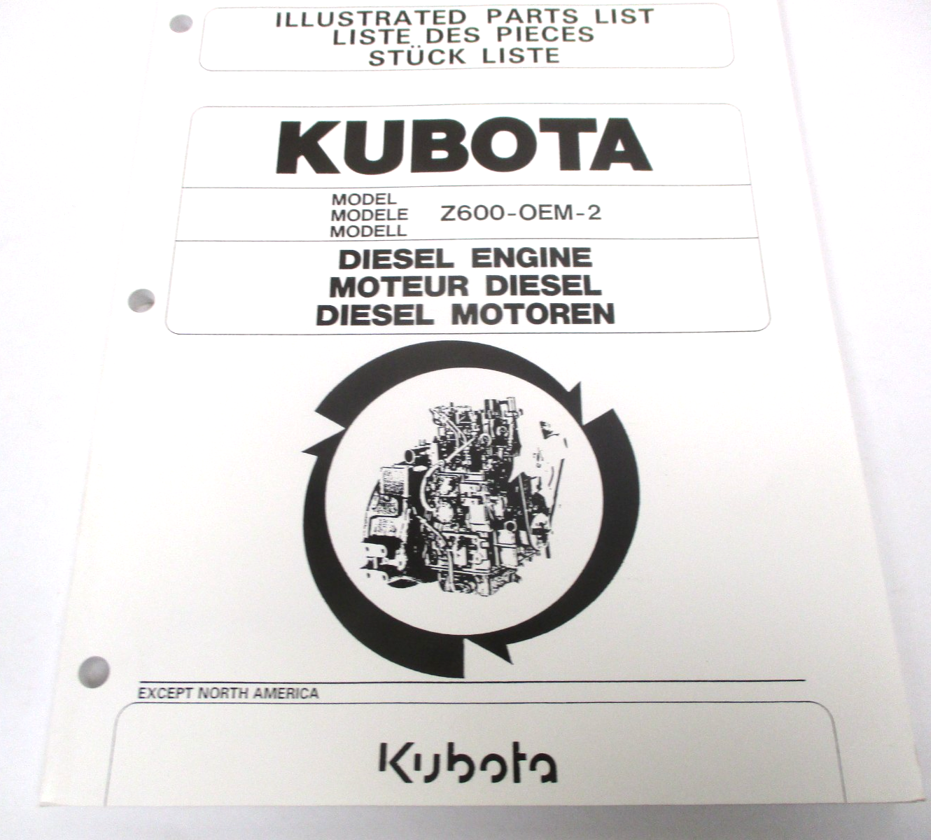 97898-04620 KUBOTA ILLUSTRATED PARTS LIST FOR Z600-OEM-2 DIESEL