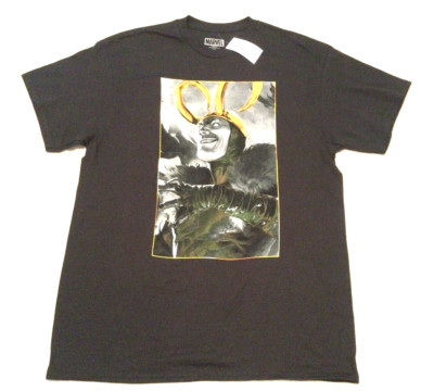 Marvel Comics Loki With Horns T-Shirt Men's Size Large Short Sleeve