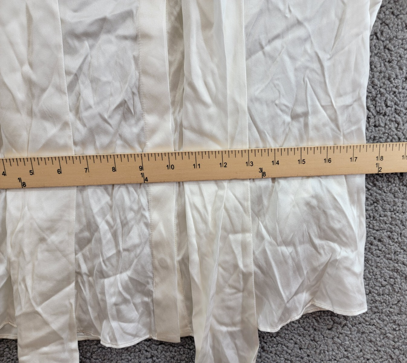 Alice + Olivia Lloyd Stretch Blouse Women's S Off White Round Neck Long Sleeves~ - Picture 7 of 20