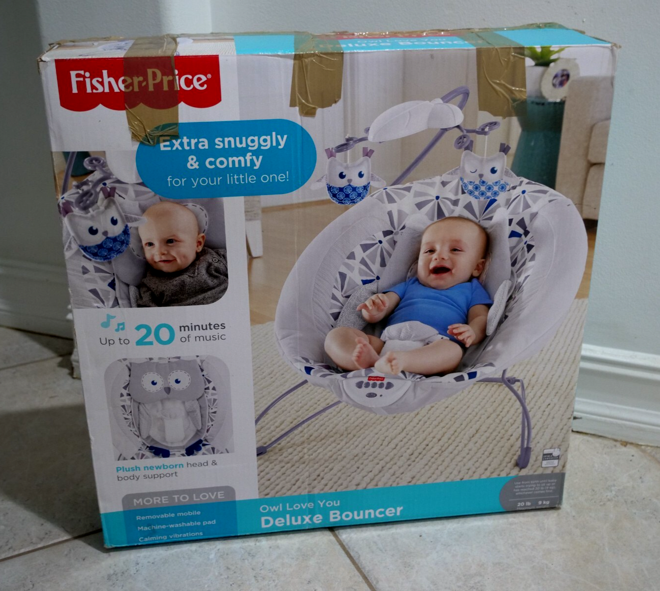 「Baby Loves」＆「Where Is Baby?」 Fisher-Price Deluxe Baby Bouncer Owl Love You With Music | eBay