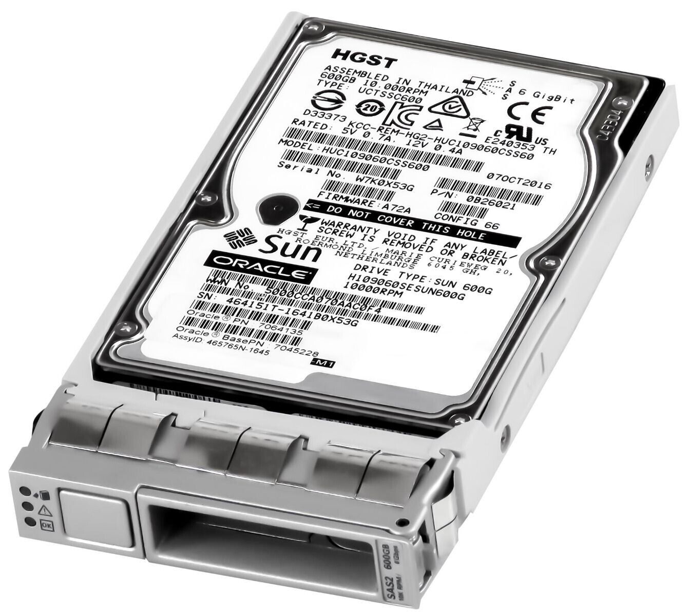 Hard Drive Sun 7064135 7045228 H109060SESUN600G 600GB 10K 64MB SAS-2 2.5'' Inch Hard Drive Sun 7064135 7045228 H109060SESUN600G 600GB 10K 64MB SAS-2 2.5'' Inch