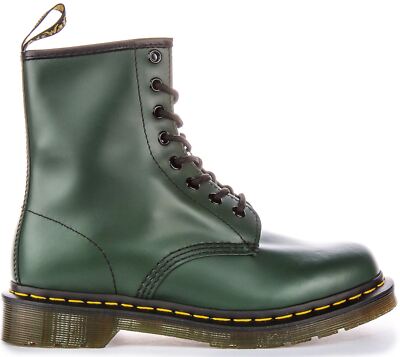 Pre-owned Dr. Martens Dr Martens 1460 Smoth Core Lace Up 8 Eyeletwomens Boots In Green Us 5 - 11