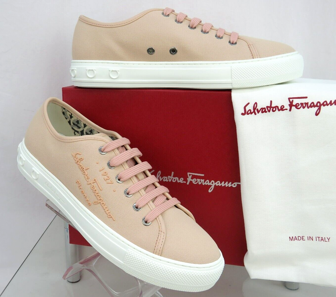 FERRAGAMO★素敵！WOMEN PINK LEMONADE CANVAS LOGO SNEAKERS $_57.PNG?set_id=880000500F