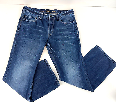 Helix Mens Size 34x30 Jeans Slim Boot Blue Medium Wash Denim