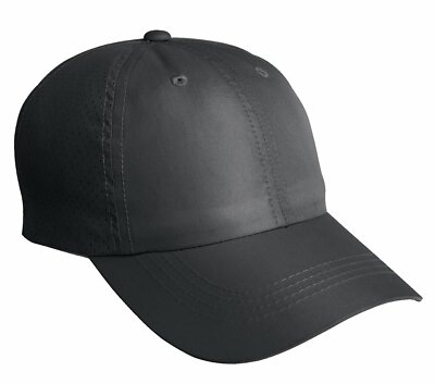 Top Headwear Perforated Baseball Hook & Loop Cap - Black