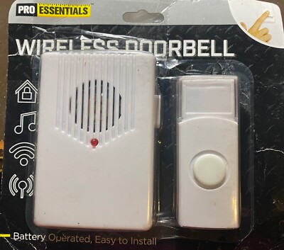 Pro Essentials - Wireless Doorbell  - New In Package Package Has Damage
