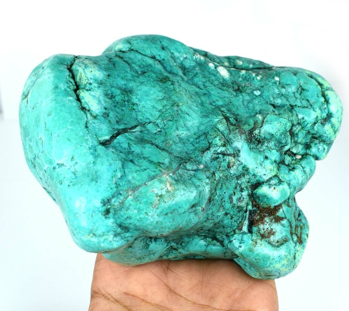 神聖ハート型ターコイズ Sacred Power Stone Turquoise Turquoise Heart Stone - Polished Turquose Heart | New Moon