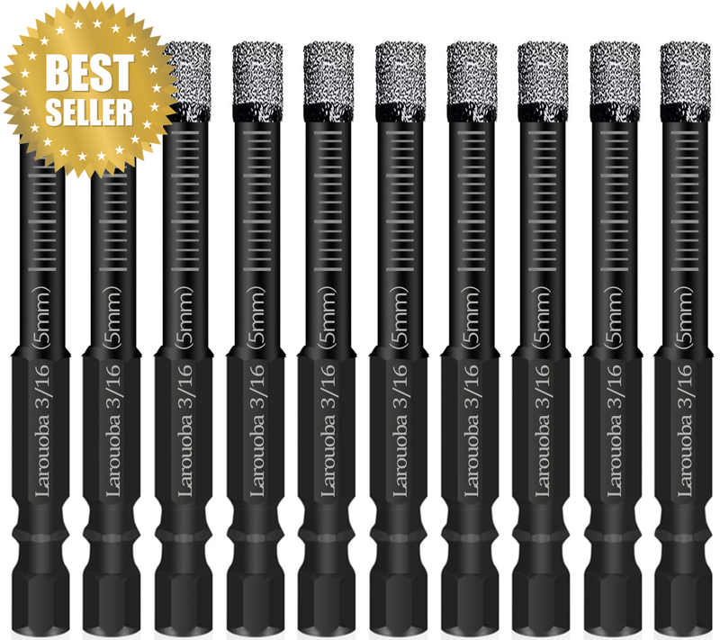 10Pcs 5Mm Dry Diamond Drill Bits Set, 3/16