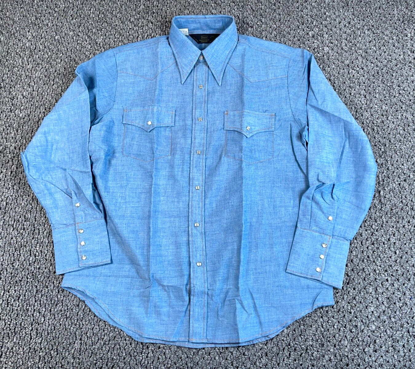 ’80s BIGMAC SHORT SLEEVE CHAMBRAY SHIRT Vintage BIG MAC Chambray Shirt Sz.14.5 Deadstock - Etsy